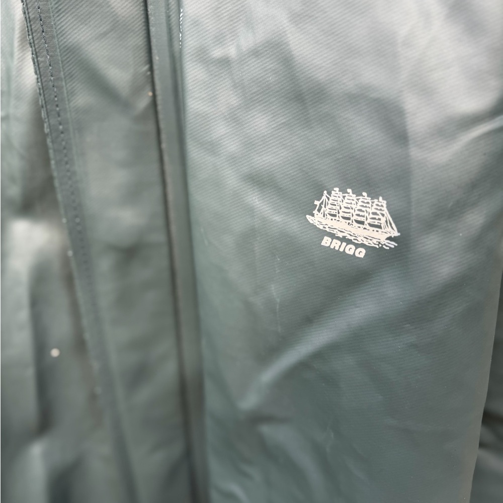 Grundens BRIGG 44 JACKET Dark Green Waterproof Raincoat for Men, Sz Small - Picture 3 of 7